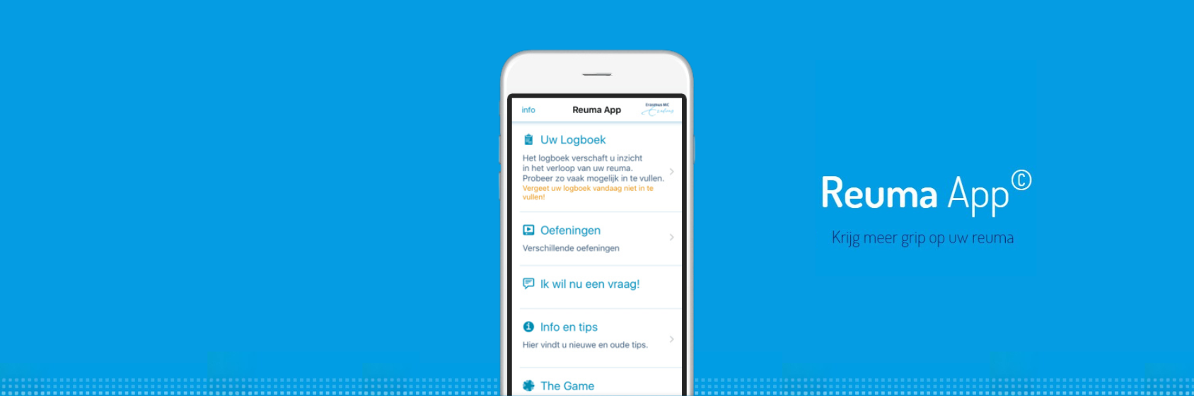 Reuma App Erasmus Dawn Technology mobile